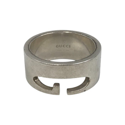 GUCCI グッチ リング メンズ シルバー925 Gモチーフ フラット AG カットアウト 16号 中古 T1