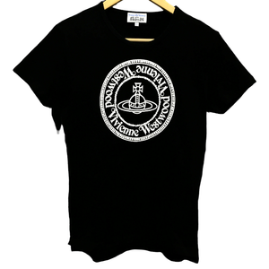 Vivienne Westwood MAN ロゴ 半袖 Tシャツ 4645-8608 メンズ 44 ブラック カットソー ヴィヴィアンウエストウッド メン トップス 夏 中古 KW1