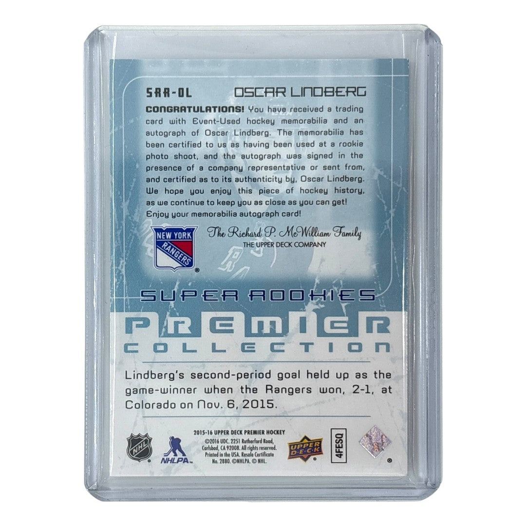 UPPER DECK NHLカード PREMIER OSCAR LINDBERG NEW YORK RANGERS /99 #SRR-OL 中古 IT1
