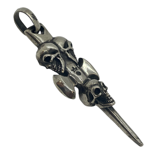 Gaboratory ガボラトリー Triple Skull Dagger Zipper style w/H.W.O マルティス クロス ペンダントトップ メンズ 中古 IT1