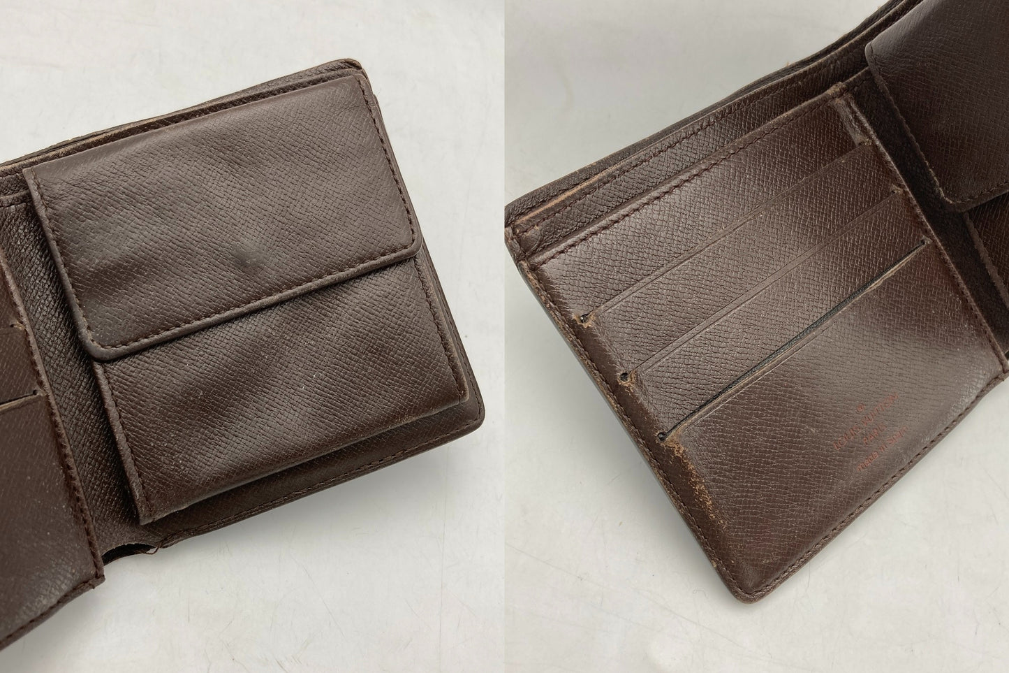 LOUIS VUITTON ルイヴィトン ダミエ エベヌ ポルトフォイユマルコ 2つ折り財布  N61675 中古 D4