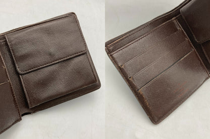 LOUIS VUITTON ルイヴィトン ダミエ エベヌ ポルトフォイユマルコ 2つ折り財布  N61675 中古 D4