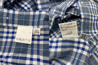 PIETRO PROVENZALE  ピエトロ プロベンザーレ チェック柄 カッタウェイ シャツ サイズ16/41 長袖 中古 D4