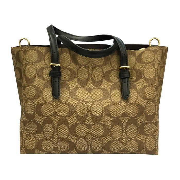 COACH コーチ ハンドバッグ レディース PVCシグネチャー 2way トート ショルダー 斜め掛け ブラウン C4250 中古 T1