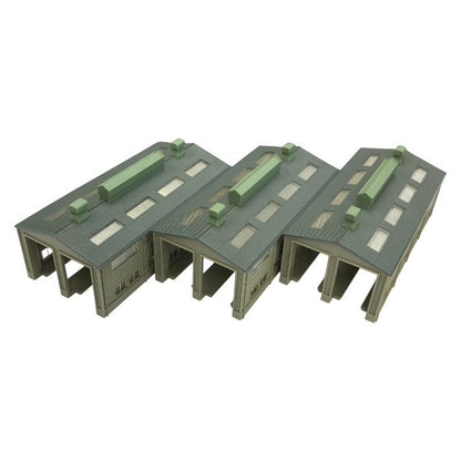 TOMIX Nゲージ 複線機関庫3個 レール21本セット 鉄道模型 レイアウト 線路 中古 T1