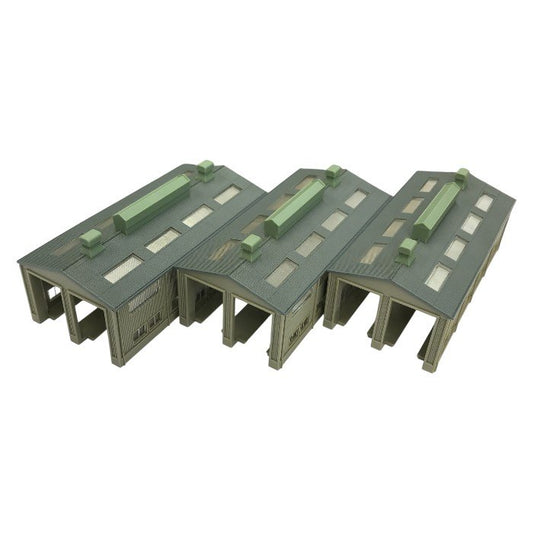 TOMIX Nゲージ 複線機関庫3個 レール21本セット 鉄道模型 レイアウト 線路 中古 T1