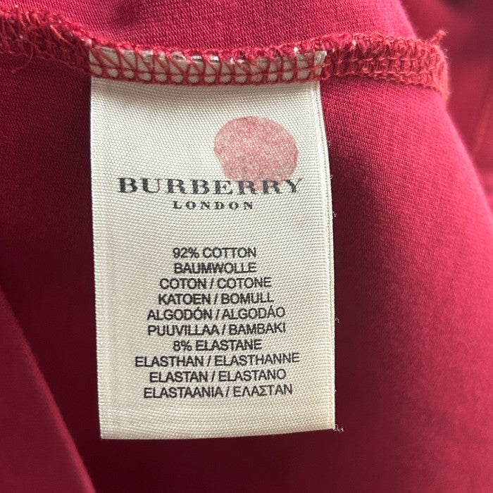 BURBERRY LONDON インポート Tシャツ チェック レッド M PTCAMPIN4700BRA バーバリー ロンドン レディース 半袖 夏 トップス 中古 W４