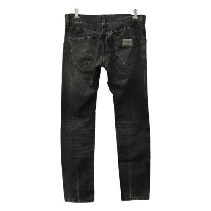 DOLCE&GABBANA ドルチェ&ガッバーナ デニムパンツ メンズ ダメージ加工 ジーンズ ブラックデニム 50サイズ G374LP G8G92 中古 T1