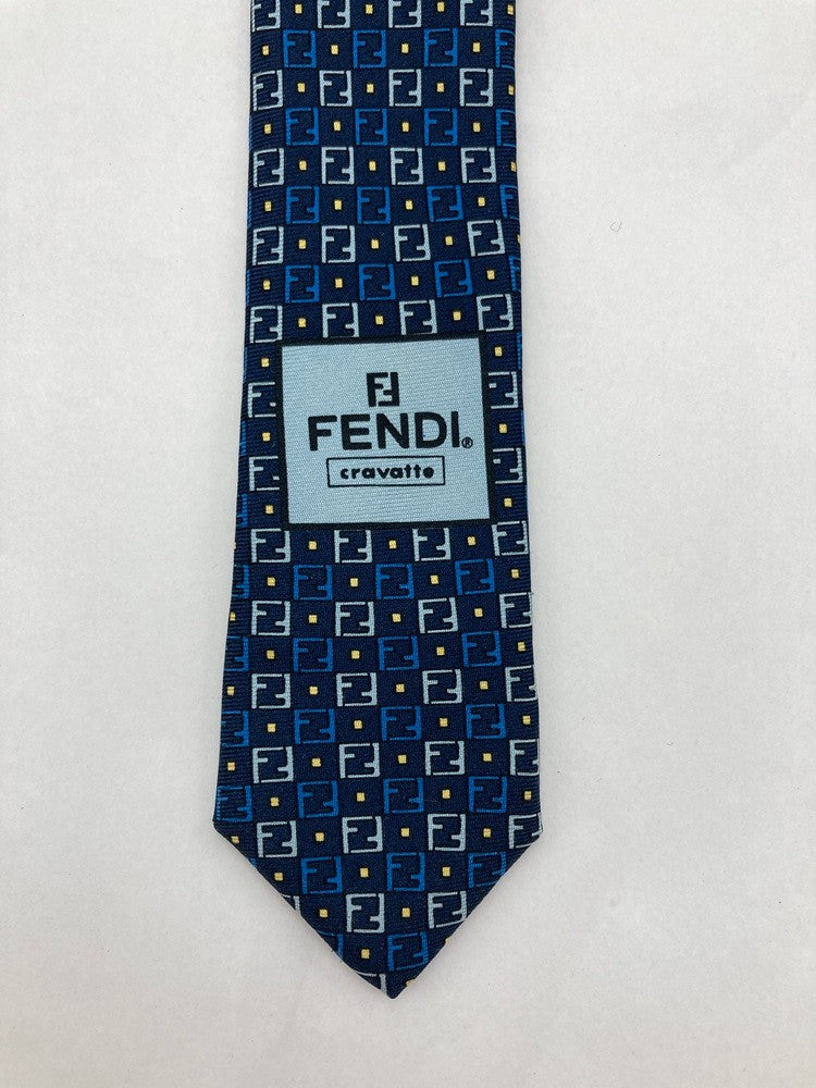 FENDI フェンディ ズッカ柄 ネクタイ シルク100％ 中古 D4