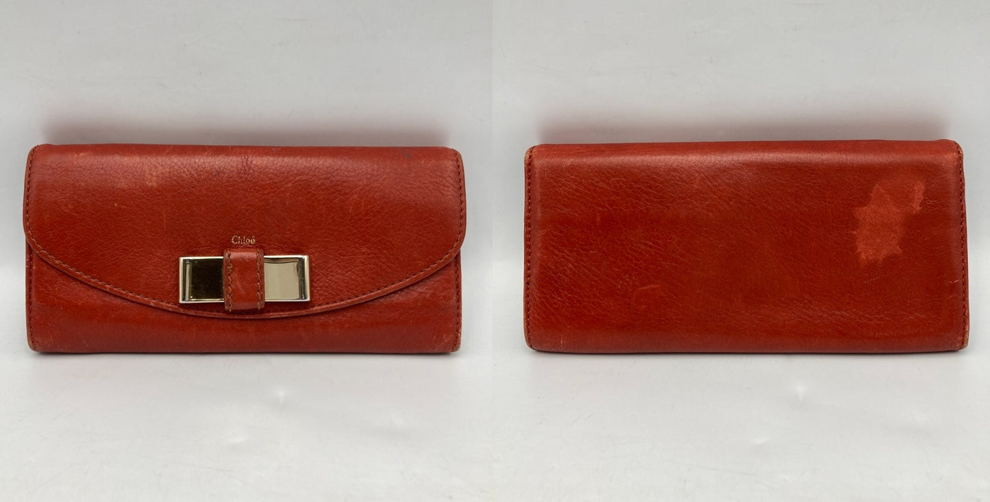 Chloe クロエ LILY リリィ 2つ折り 長財布 リボン 中古 D4