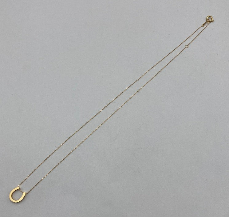 K18 馬蹄 ホースシュー ネックレス 中古 D4