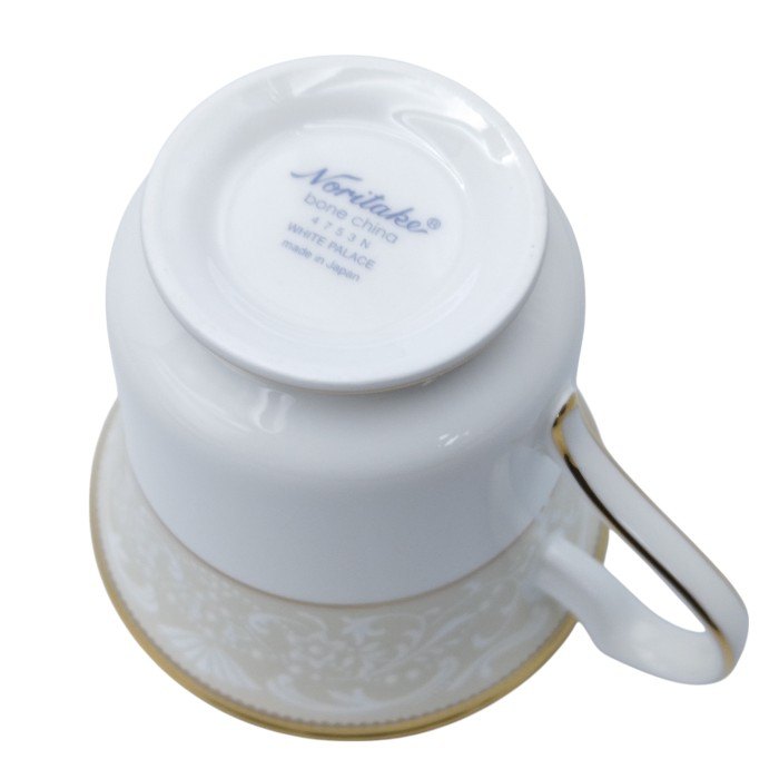 Noritake ノリタケ WHITE PALACE ホワイトパレス アメリカン カップ&ソーサー&スプーン 3点セット 4753N 中古 H4