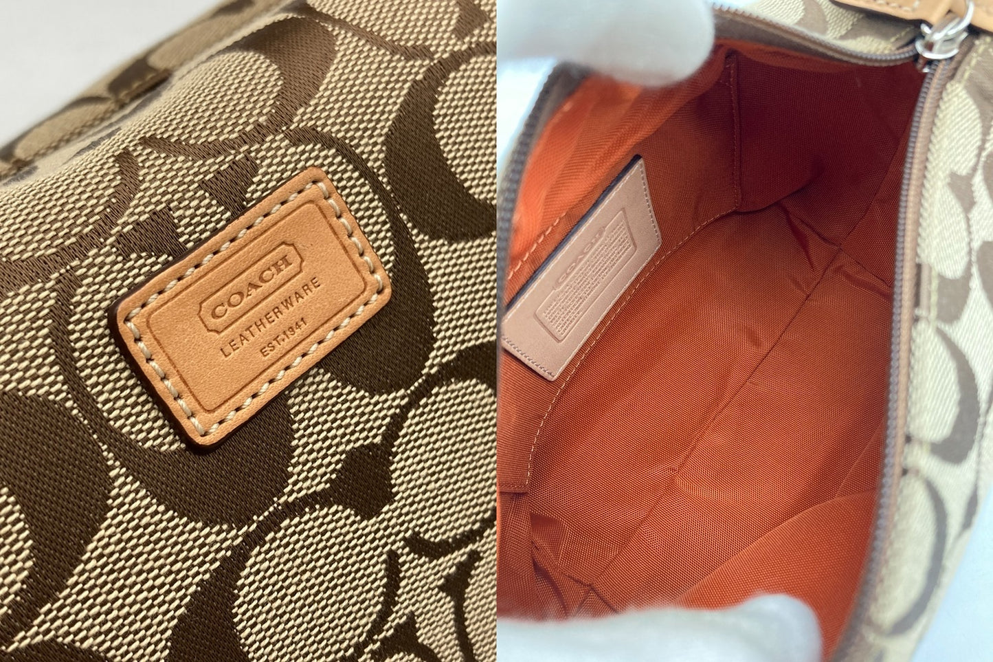 COACH コーチ シグネチャー ハンドバッグ/アクセサリーポーチ 中古 D4