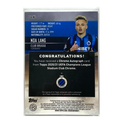TOPPS サッカーカード STADIUM CLUB CHROME NOA LANG CLUB BRUGGE #CA-NL 中古 IT2