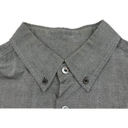 COMME des GARCONS コムデギャルソン GANRYU ガンリュウ シャツ メンズ 長袖 カジュアル プリント Mサイズ グレー ED-B003 トップス 秋 春 中古 W1