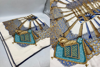 HERMES エルメス カレ90 OMBRES ET LUMIERES 影と光 シルクスカーフ 中古 D4