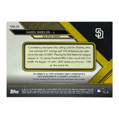 TOPPS MLBカード TRIPLE THREADS JAMES SHIELDS SAN DIEGO PADRES /18 #TTAR-JS4 中古 IT1
