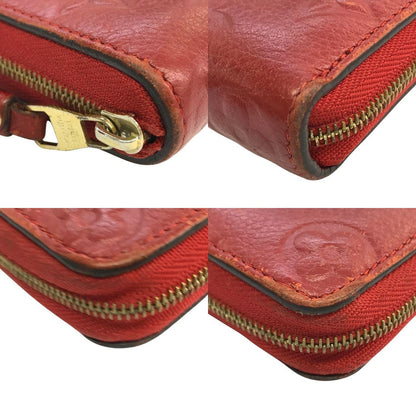 LOUIS VUITTON ルイ ヴィトン モノグラム アンプラント ジッピー コインパース ユニセックス ラウンドジップ 小銭入れ レザー スカーレット M63696 中古 T1