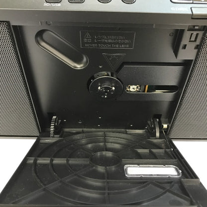 東芝 Aurex CD/ラジオ/SD/USB プレーヤー ブラック Bluetooth ワイドFM/AM 語学学習 高音質 TY-ANX1 中古 T1