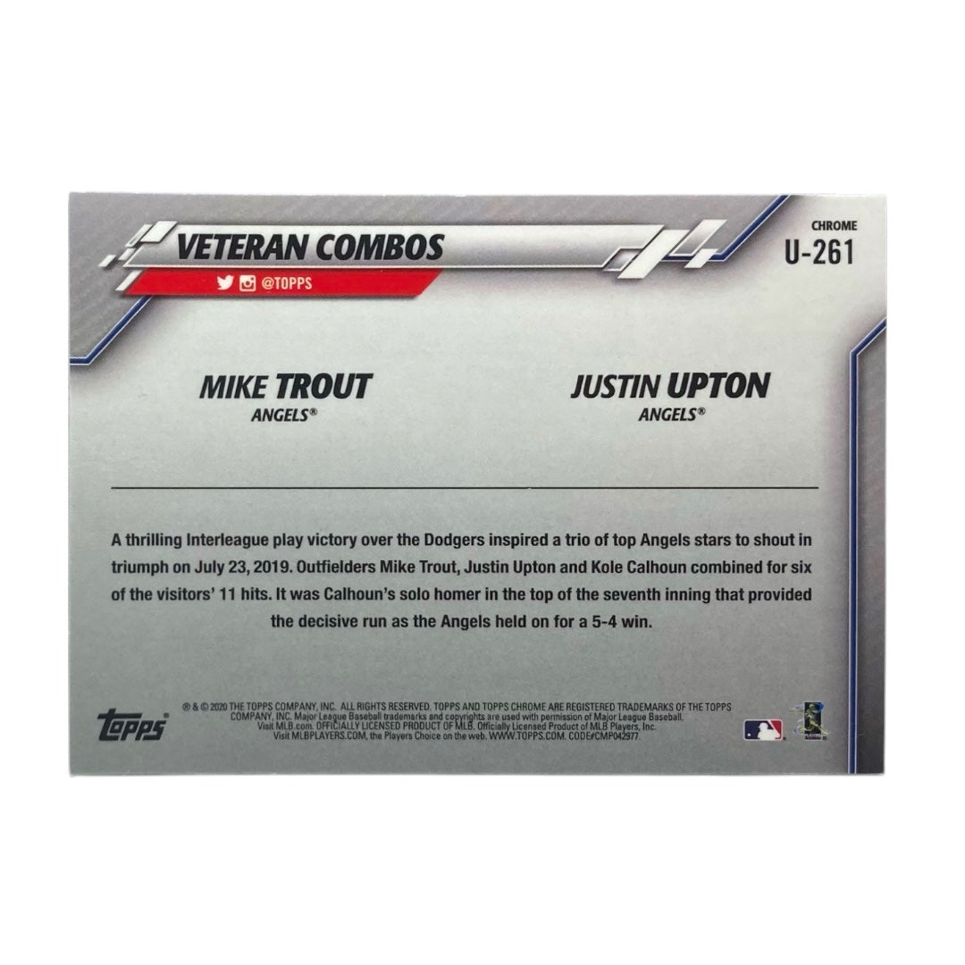 TOPPS MLBカード CHROME MIKE TROUT JUSTIN UPTON ANGELS FREEWAY VICTORY #U-261 中古 IT2