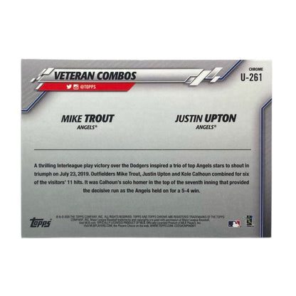 TOPPS MLBカード CHROME MIKE TROUT JUSTIN UPTON ANGELS FREEWAY VICTORY #U-261 中古 IT2