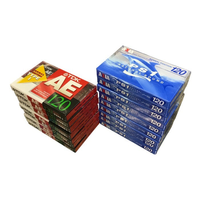 TDK/AXIA カセットテープ ノーマルポジション 60分/120分 23本セット オーディオ 録音用メディア まとめ売り 中古 T1