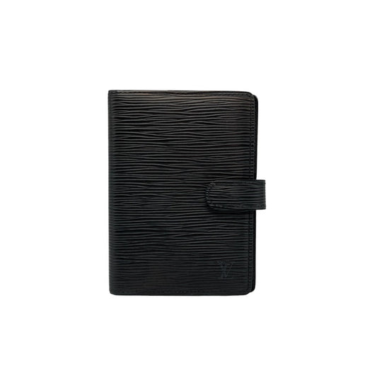 LOUIS VUITTON エピ アジェンダPM 手帳カバー ブラック R20052 リフィルあり 中古 D4