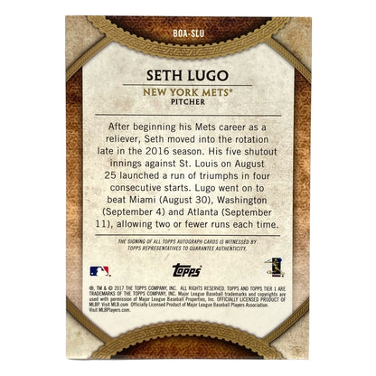 TOPPS MLBカード TIER ONE SETH LUGO METS 21/25 #BOA-SLU 中古 IT2