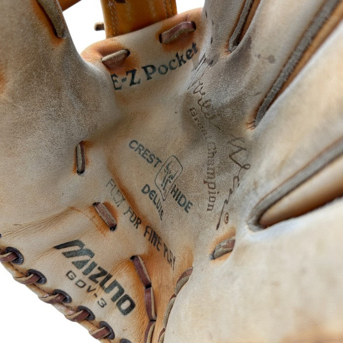 ミズノ 硬式用 ワールドウィン グレートチャンピオン オリジナル版 赤カップ GOV-3 MIZUNO グローブ 野球 プロフェッショナルモデル 中古 W４