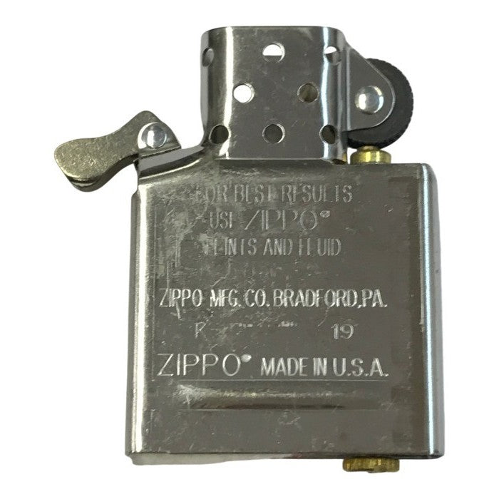 Zippo ジッポー OVER WORK オイルライター スカル ガイコツ 真鍮ユーズド加工 アンティークゴールド USA製 中古 T1