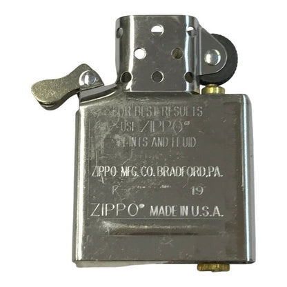 Zippo ジッポー OVER WORK オイルライター スカル ガイコツ 真鍮ユーズド加工 アンティークゴールド USA製 中古 T1