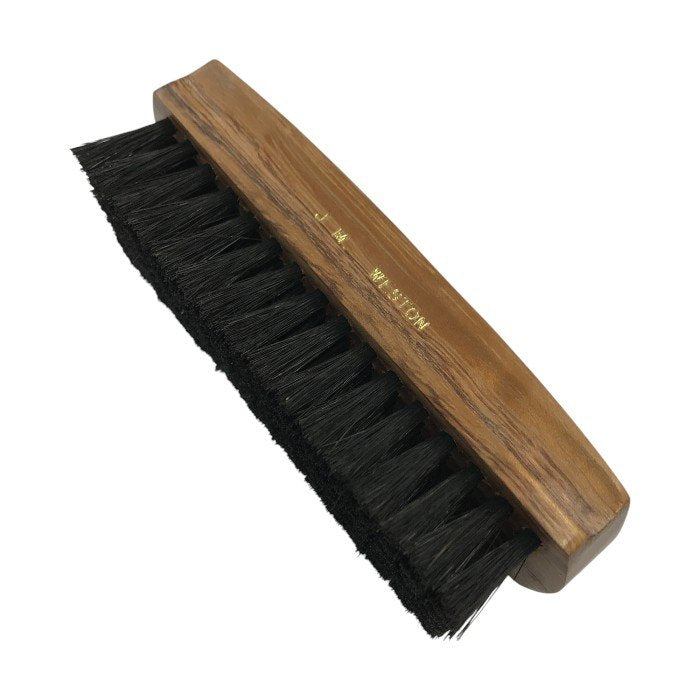 J.M.WESTON シューケアセット 靴磨き 黒クリーム 木製ブラシ お手入れ ブラウン 中古 T1