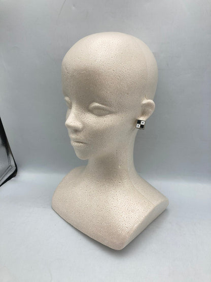 CHANEL シャネル ココマーク モノトーンスクエア イヤリング 中古 D4