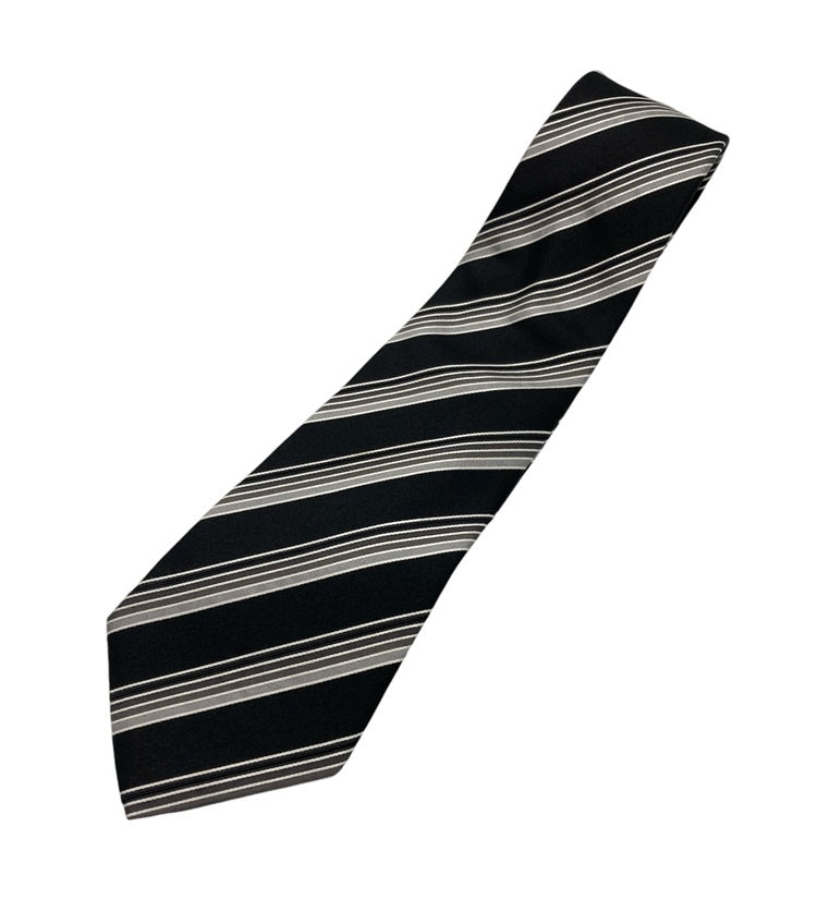 GIORGIO ARMANI ジョルジオアルマーニ シルク100％ ネクタイ レジメンタル 中古 D4
