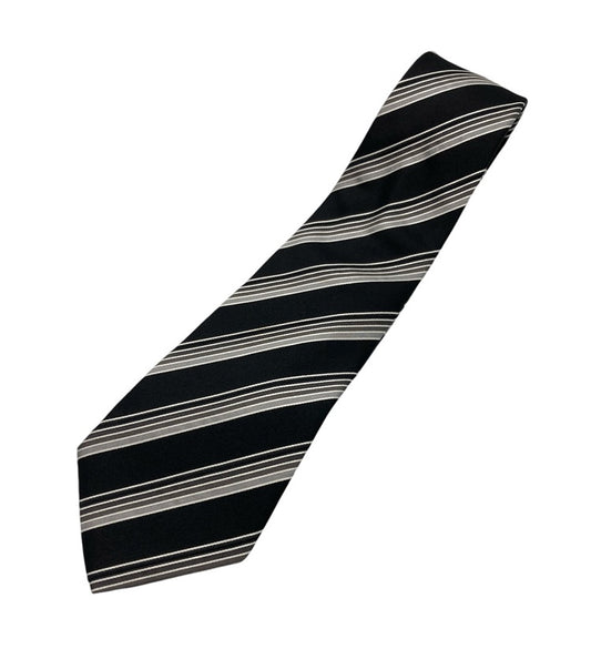 GIORGIO ARMANI ジョルジオアルマーニ シルク100％ ネクタイ レジメンタル 中古 D4