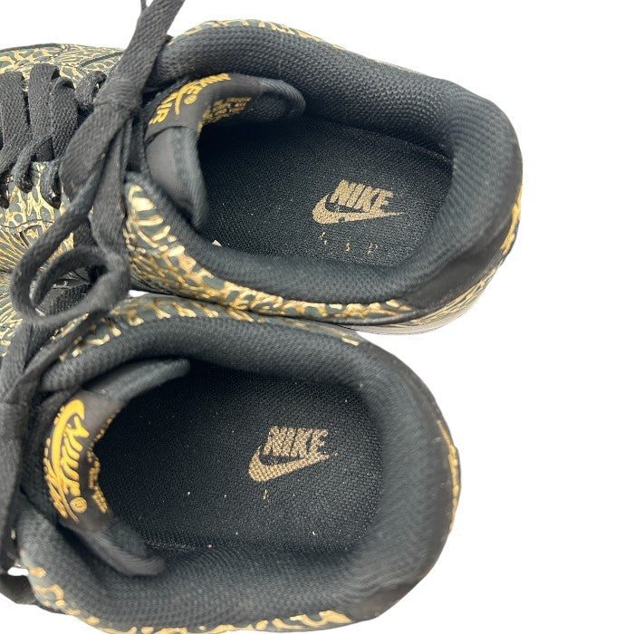 NIKE ナイキ エアフォースワン 488298-702 スニーカー 27cm 靴 シューズ AIR FORCE1 ゴールド エレファント 中古 W４