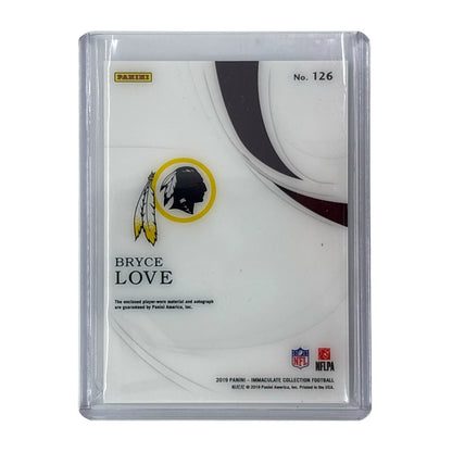 PANINI NFLカード IMMACULATE COLLECTION BRYCE LOVE WASHINGTON REDSKINS 24/25 #126 中古 IT1