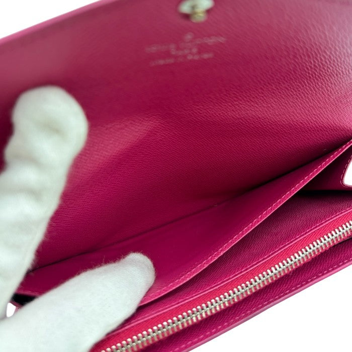 LOUIS VUITTON ルイヴィトン エピ ポルトフォイユ サラ 長財布 M64322 ノワール ピンク ブラック ブランド レディース 中古 W４