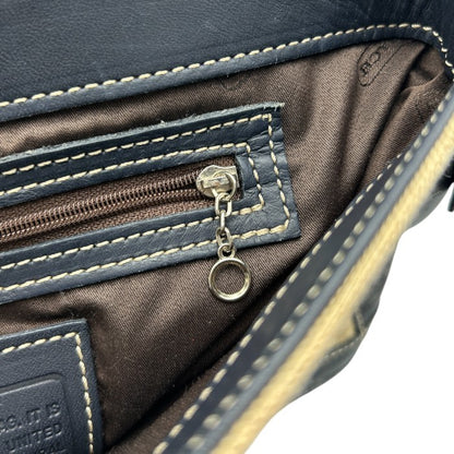 COACH コーチ ショルダー バッグ 6114 鞄 レザー キャンバス レディース 小さめ 中古 W４