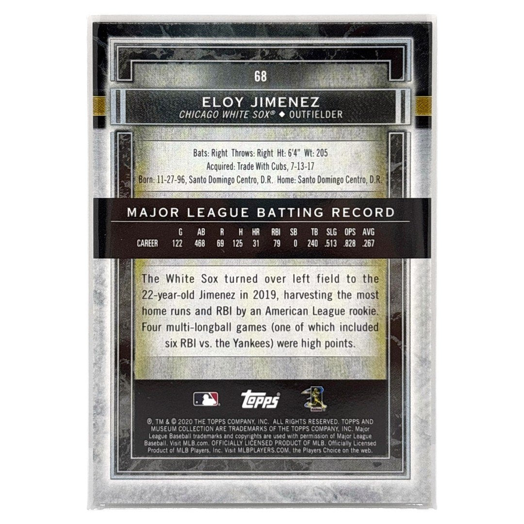 TOPPS MLBカード MUSEUM COLLECTION ELOY JIMENEZ CHICAGO WHITE SOX /50 #68 中古 IT1