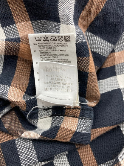 FRED PERRY フレッドペリー チェック柄 長袖シャツ ボタンダウン サイズS 中古 D4