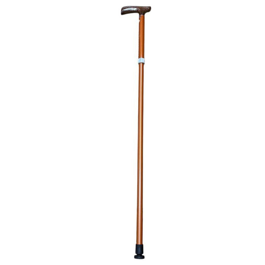 田辺プレス 超軽量合金製 伸縮式杖 かるケイン 柿茶 Lサイズ 85~95cm MGPN-011 杖 高齢者 歩行補助 長さ調整 中古 W４