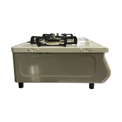 リンナイ ガステーブル クリームベージュ 都市ガス用 水無し片面焼きグリル 据え置き コンロ ガスレンジ 左強火力 RTE597BEL 中古 T1