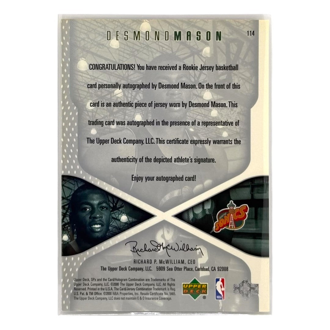 UPPER DECK NBAカード SPX DESMOND MASON SUPERSONICS /2500 #114 中古 IT1