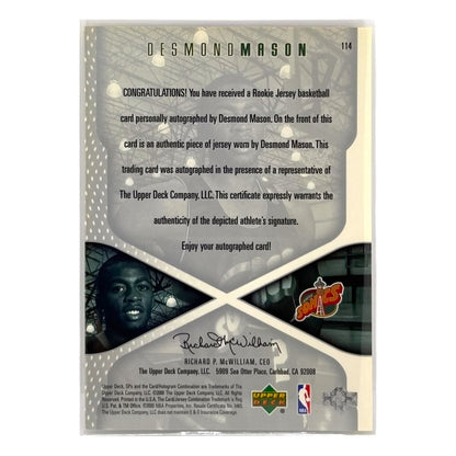 UPPER DECK NBAカード SPX DESMOND MASON SUPERSONICS /2500 #114 中古 IT1