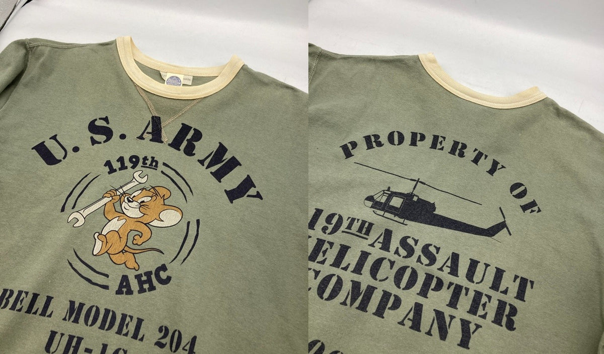 TOYS McCOY トイズマッコイ トムとジェリー U.S.ARMY リンガーTシャツ サイズM メンズ 中古 D4