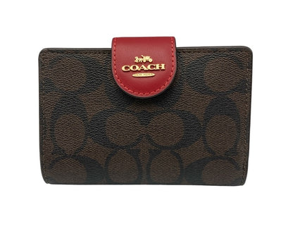 COACH コーチ ミディアム コーナー ジップ ウォレット C0082 中古 D4