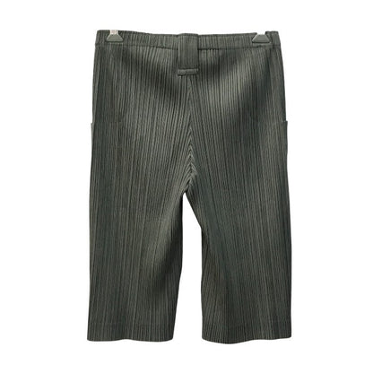 PLEATS PLEASE プリーツプリーズ イッセイミヤケ ショートパンツ レディース ISSEY MIYAKE ポリエステル カーキ 2サイズ PP91-JF401 中古 T1