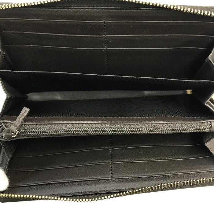 GUCCI グッチ GGキャンバス SUKEY 長財布 ユニセックス ラウンドファスナー ジップ スーキー インターロッキング ブラウン 308012 中古 T1