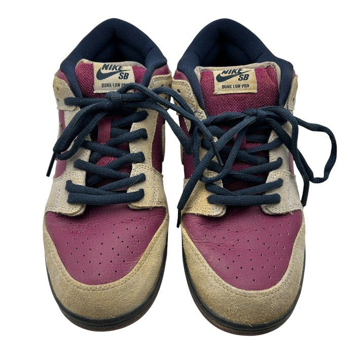 NIKE SB DUNK LOW PRO ナイキエスビー ダンク ロー プロ スニーカー BQ6817-001 バーガンディ/グレー 28cm ナイキ 靴 シューズ メンズ 希少 中古 W４